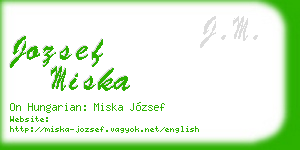 jozsef miska business card